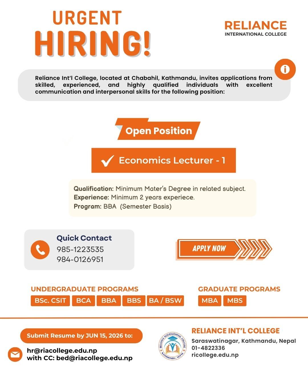 HR recruitment social media post design